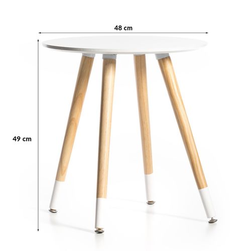 Stolik Scandi okrągły biały na Arena.pl