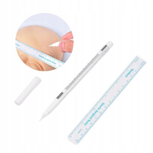 Marker biały do makijażu permanentnego brwi z linijką Prima Derma na Arena.pl