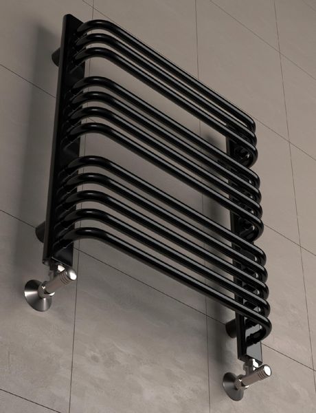 Grzejnik drabinkowy ALFA 480/400 czarny połysk zdjęcie 4