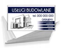 Wizytówki REKLAMOWE Foliowane 1000 szt USŁUGI BUDOWLANE ELEWACJE