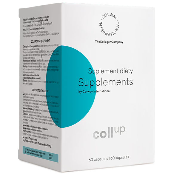 Kolagen CollUp Colway Kolagen+BIOTYNA+SELEN+CYNK+C+E suplement diety 60 kapsułek zdjęcie 1