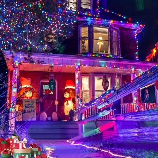 LAMPKI CHOINKOWE 500 LED ZEWNĘTRZNE WEWNĘTRZNE ŚWIĄTECZNE MULTIKOLOR MIX zdjęcie 5