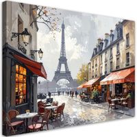 Obraz do salonu sypialni hotelu loftu, Francuskie kawiarenki