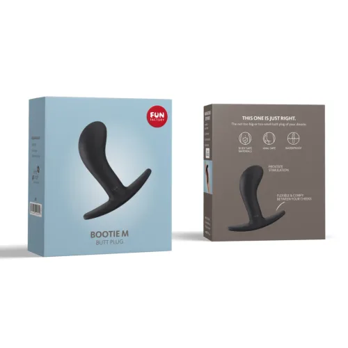 fun factory bootie medium black - korek anatomiczny silikonowy, czarny na Arena.pl