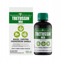 Syrop na kaszel gardło Chrype Tretussin Med WYRÓB MEDYCZNY BEZ CUKRU 165 ml