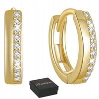 Zlote KOLCZYKI Srebrne PRÓBA 925 KOŁA CYRKONIE SREBRO KÓŁKA Damskie