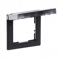 SUNO RAMKA POJEDYNCZA 1-KROTNA IP44 Z KLAPKĄ CZARNA LEGRAND 721444
