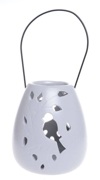 Lampion ceramiczny szary zdjęcie 1