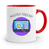 Kubek Czerwony Prezent Dla Księgowej Księgowego Z Nadrukiem Ze Zdjęciem