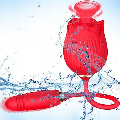 WIBRATOR POSUWISTY STYMULATOR ŁECHTACZKI MOCNE WIBRACJE RÓŻA CZERWONY na Arena.pl