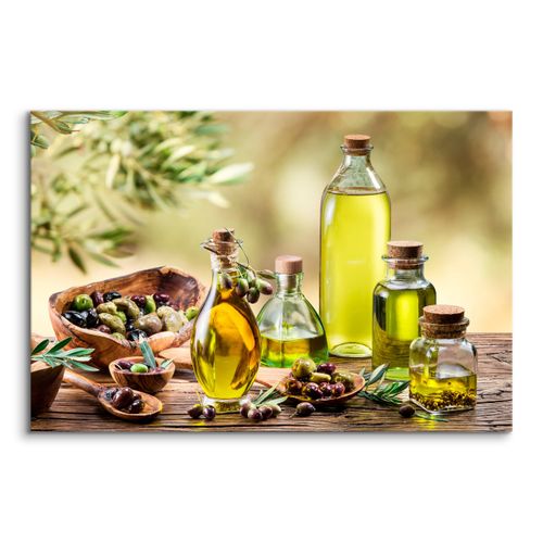 Obraz Na Płótnie Do Kuchni Oliwa Z Oliwek Przyprawy 120cm x 80cm na Arena.pl