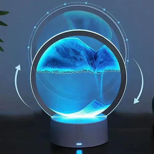 SZKŁO 3D MALOWANIE PIASKIEM KLEPSYDRA OBRÓT O 360° ŚCIEMNIANIE DOTYKOWE na Arena.pl