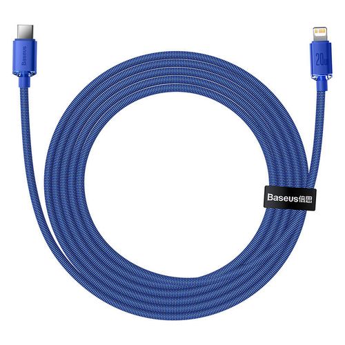 kabel usb-c do lightning baseus crystal shine, 20w, pd, 2m (niebieski) na Arena.pl