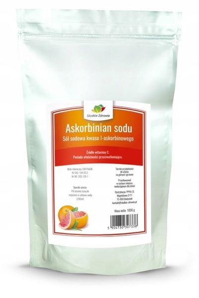 ASKORBINIAN SODU witamina C CZYSTY SPOŻYWCZY 1kg zdjęcie 1