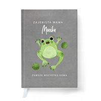 SZARY PLANER ZE ŚMIESZNYM NADRUKIEM PREZENT Dzień Matki ORGANIZER dla MAMY