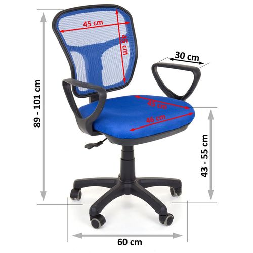 Fotel biurowy 8906 (Niebieski) na Arena.pl