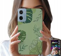 ETUI DO MOTOROLA E15 / G05 - ZIELONE LIŚCIE ROŚLINNE WZORY PLECKI