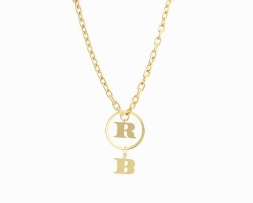 naszyjnik z literkami w kółku z kolekcji rb (c22/jes/186au) na Arena.pl