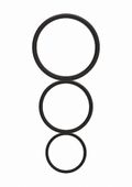 Flat Cock Ring Set - Black