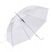 Parasol Parasolka Przeźroczysta Biała Ślub Ślubna