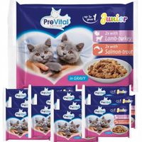 KARMA MOKRA DLA KOTA PREVITAL JUNIOR 52 X 100G SASZETKI DLA KOCIĄT MIX