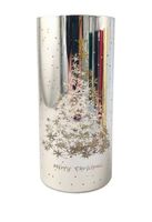 Świeca LED w tubie SUNLIGHT A7247 Merry Christmas srebrna