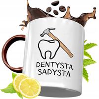 Kubek Bordowy Dla Dentysty Na Urodziny Prezent Z Nadrukiem Ze Zdjęciem
