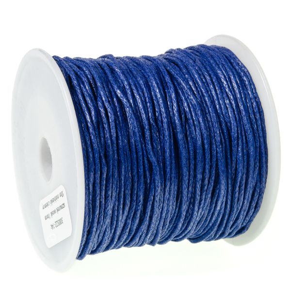 SZNUREK bawełniany woskowany 1mm niebieski ciemny 20-30m zdjęcie 1