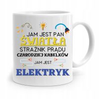 Kubek Prezent Dla Elektryka Jam Jets Pan Światła Z Nadrukiem Ze Zdjęciem