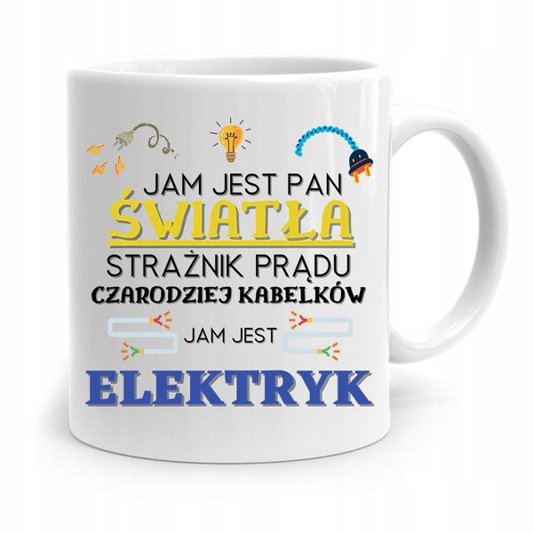 Kubek Prezent Dla Elektryka Jam Jets Pan Światła Z Nadrukiem Ze Zdjęciem zdjęcie 1