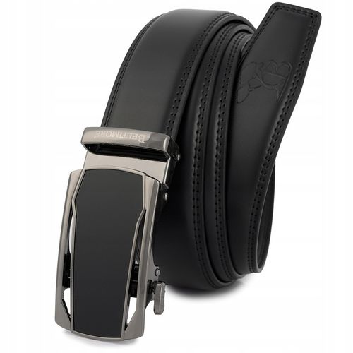 Zestaw prezentowy męski skórzany pasek portfel czarny pudełko na Arena.pl