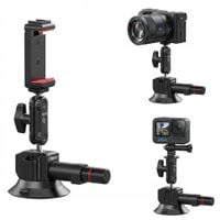 przyssawka ulanzi sc-01 z magic arm, uchwytem do smartfona i kamer gopro