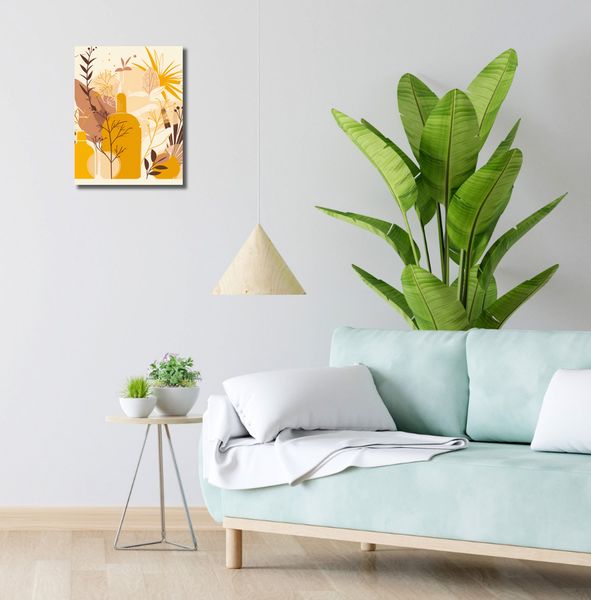 Obraz 30x40cm Złote Rośliny zdjęcie 2
