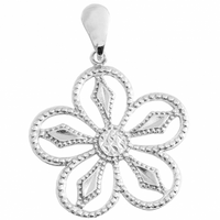 SREBRNY WISIOREK AŻUROWY KWIATEK SREBRO PRÓBY 925