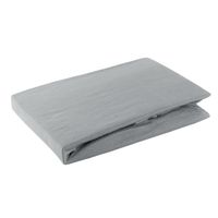 Prześcieradło na gumce JERSEY 120X200 stalowe