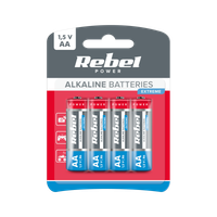 Baterie alkaliczne AA LR06 R6 LR6 4 sztuki 1,5V paluszki Rebel Extreme