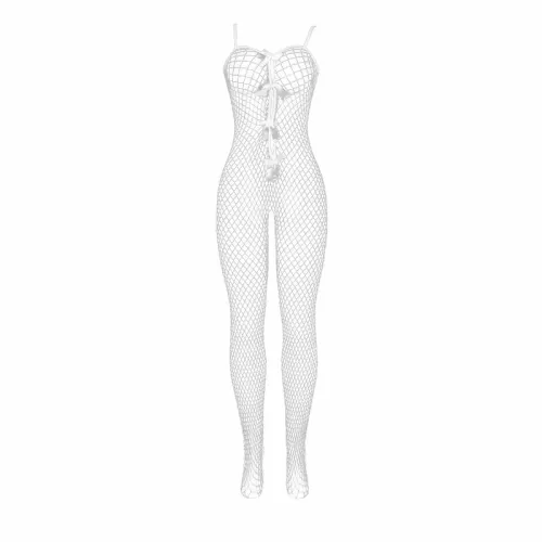 subblime 951740 bodystocking biały siateczkowy z kokardkami, uniwersalny na Arena.pl