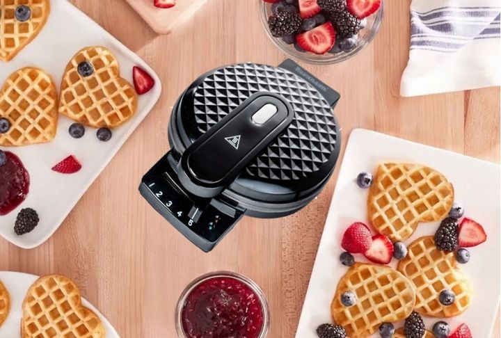 Gofrownica Ravanson GR-7010 1200 W czarne serce pyszne gofry zdjęcie 7