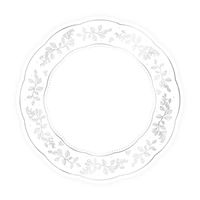 Podkładki pod talerze papierowe pod zastawę biało-srebrne, 10 szt.