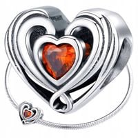 CHARMS SERCE srebro 925 miłość srebrny koralik zawieszka charmsy pr