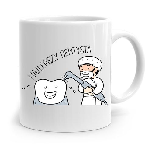 Kubek Prezent Dla Dentysty Najlepszy Dentysta Z Nadrukiem Ze Zdjęciem na Arena.pl