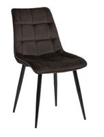 Krzesło Plaid Velvet - brązowe/ czarne