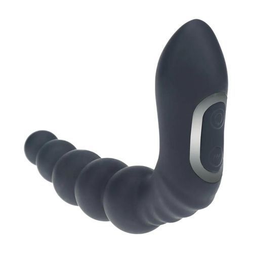 Vibrating Heating Bendable Tapping Beaded Silicone Prostate Stimulator - na Arena.pl