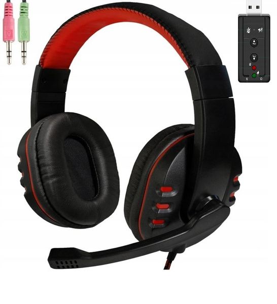 SŁUCHAWKI Z MIKROFONEM do laptopa komputera NA USB zdjęcie 1