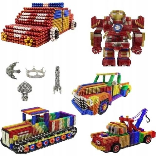 TĘCZA KULKI MAGNETYCZNE CUBE 8 KOLORÓW KULA GADŻET ANTYSTRESOWY 5MM 216 SZT na Arena.pl