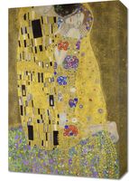 Obraz 40x60cm Pocałunek, Gustaw Klimt Vintage do Salonu