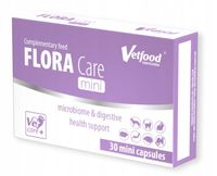 Vetfood Flora Care MINI 30 kapsułek biegunka u psa - kota *