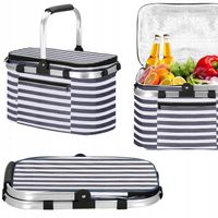 KOSZ PIKNIKOWY SKŁADANY TERMICZNY TURYSTYCZNY IZOLACYJNY KOSZYK NA ZAKUPY