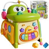 kostka edukacyjna sorter pianinko sensoryczna labirynt zegar krokodyl ms007