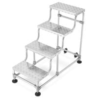 Aluminiowe schody jezdne magazynowe HIGHER 4 stopniowe